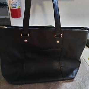 Vintage Sunny Snowy Leather Tote Bag